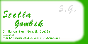 stella gombik business card